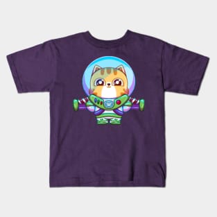 Space Ranger Astronaut Kitty Cat Kids T-Shirt